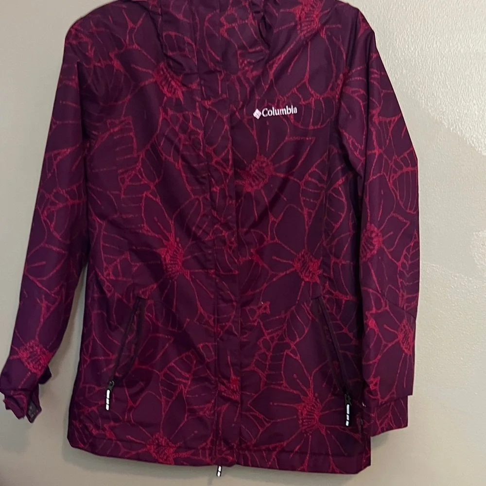 Columbia kids Burgundy Floral Ski Jacket